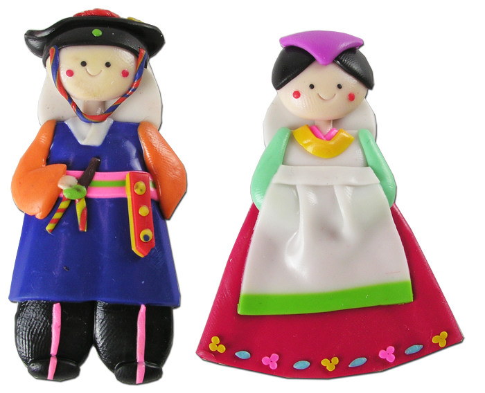 10 Pairs of Korean Doll Fridge Magnet